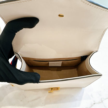 Gucci Sylvie White Mini Chain Bag