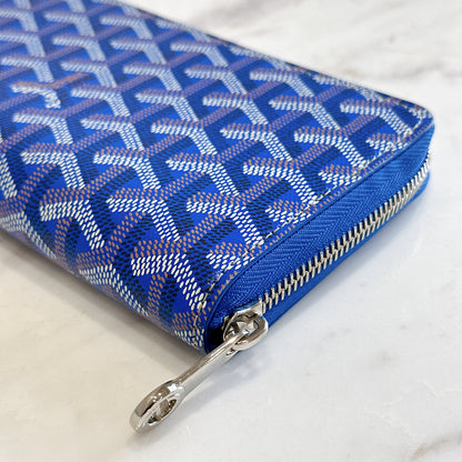 Goyard Matignon Zip Around Wallet in Blue