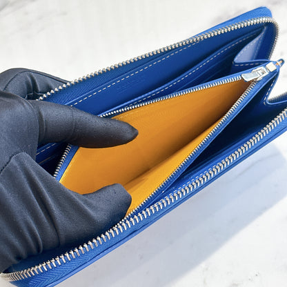 Goyard Matignon Zip Around Wallet in Blue