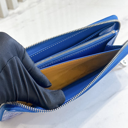 Goyard Matignon Zip Around Wallet in Blue
