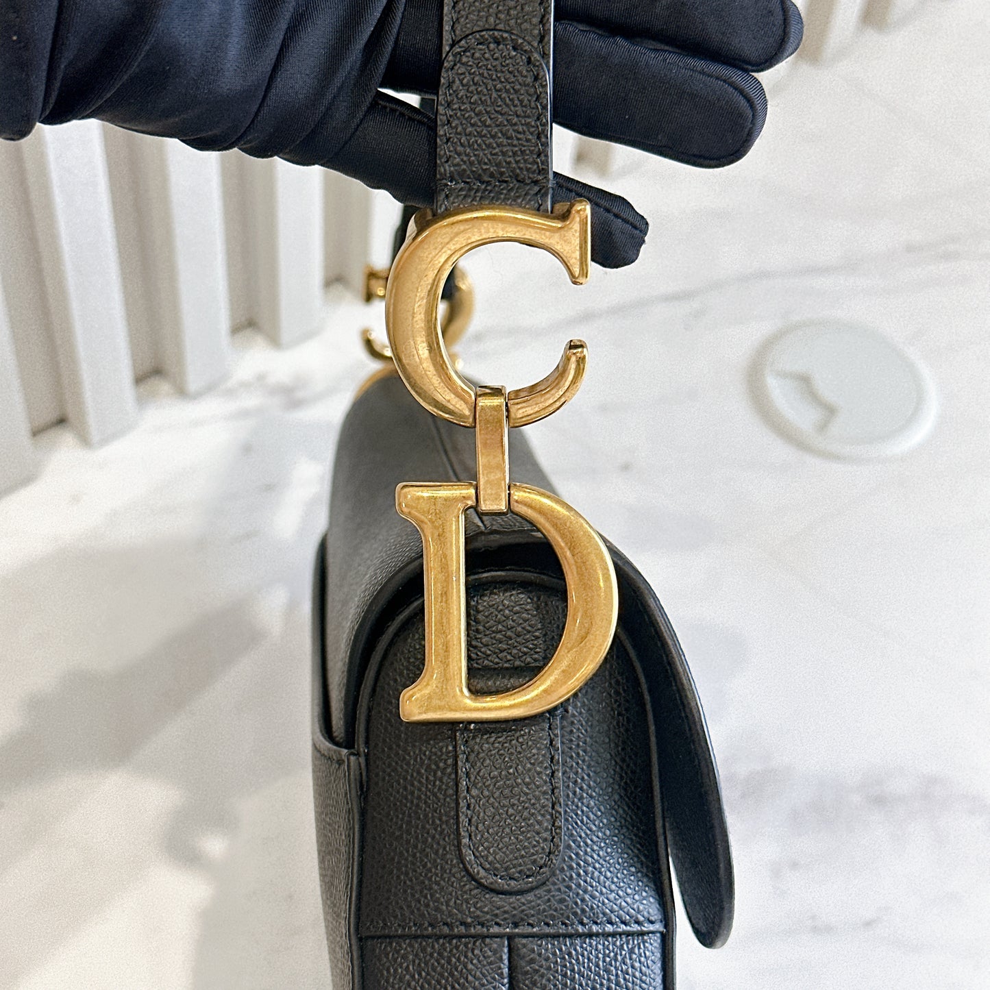 Dior Saddle Medium in Black