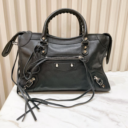 Balenciaga Classic City Small in Black Grained Calfskin