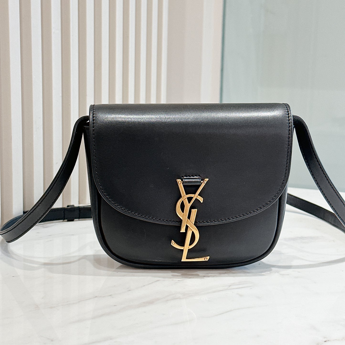YSL Kaia Small in Black Calfskin