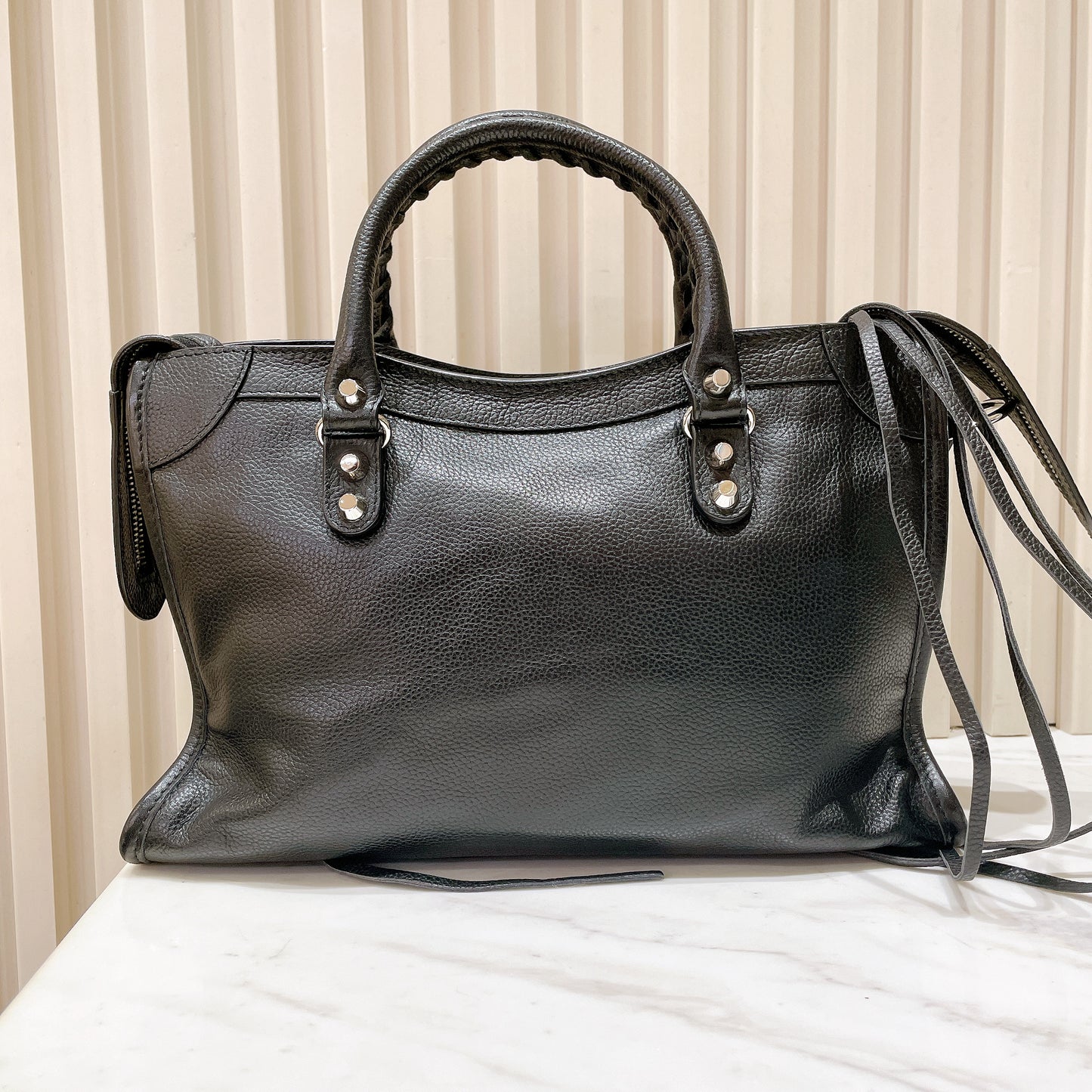 Balenciaga Classic City Small in Black Grained Calfskin