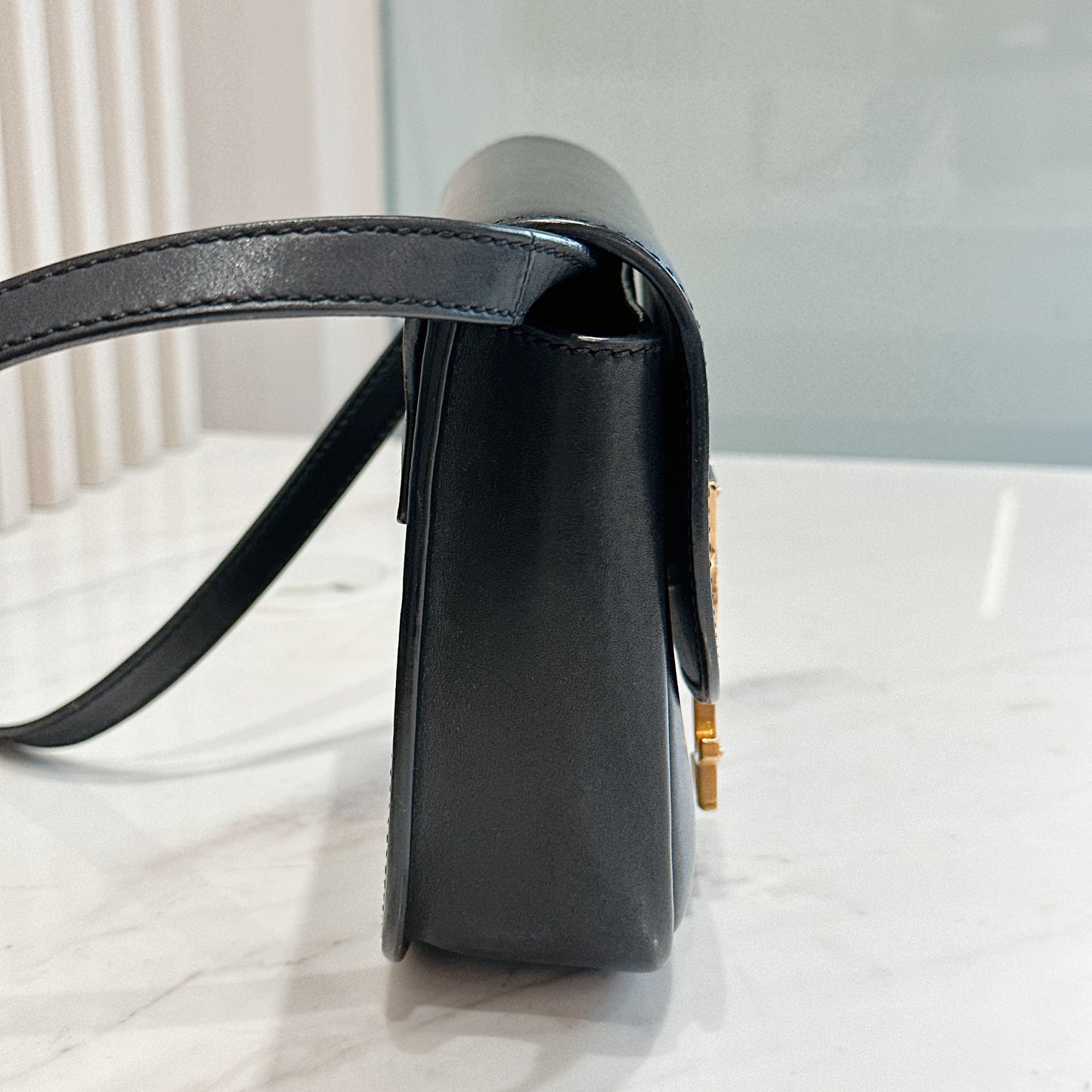 YSL Kaia Small in Black Calfskin
