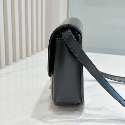 YSL Kaia Small in Black Calfskin