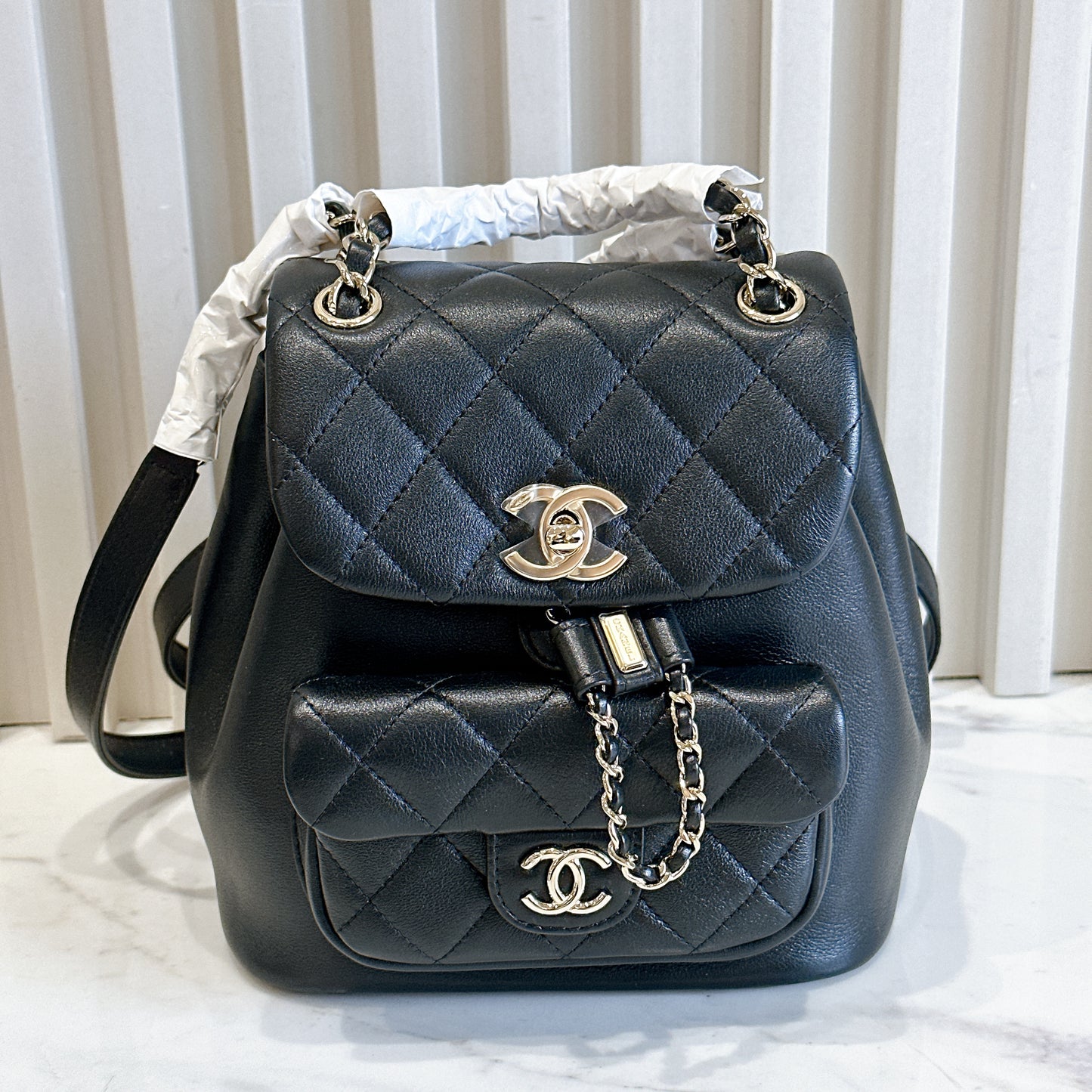 Chanel Duma Backpack in Black LGHW