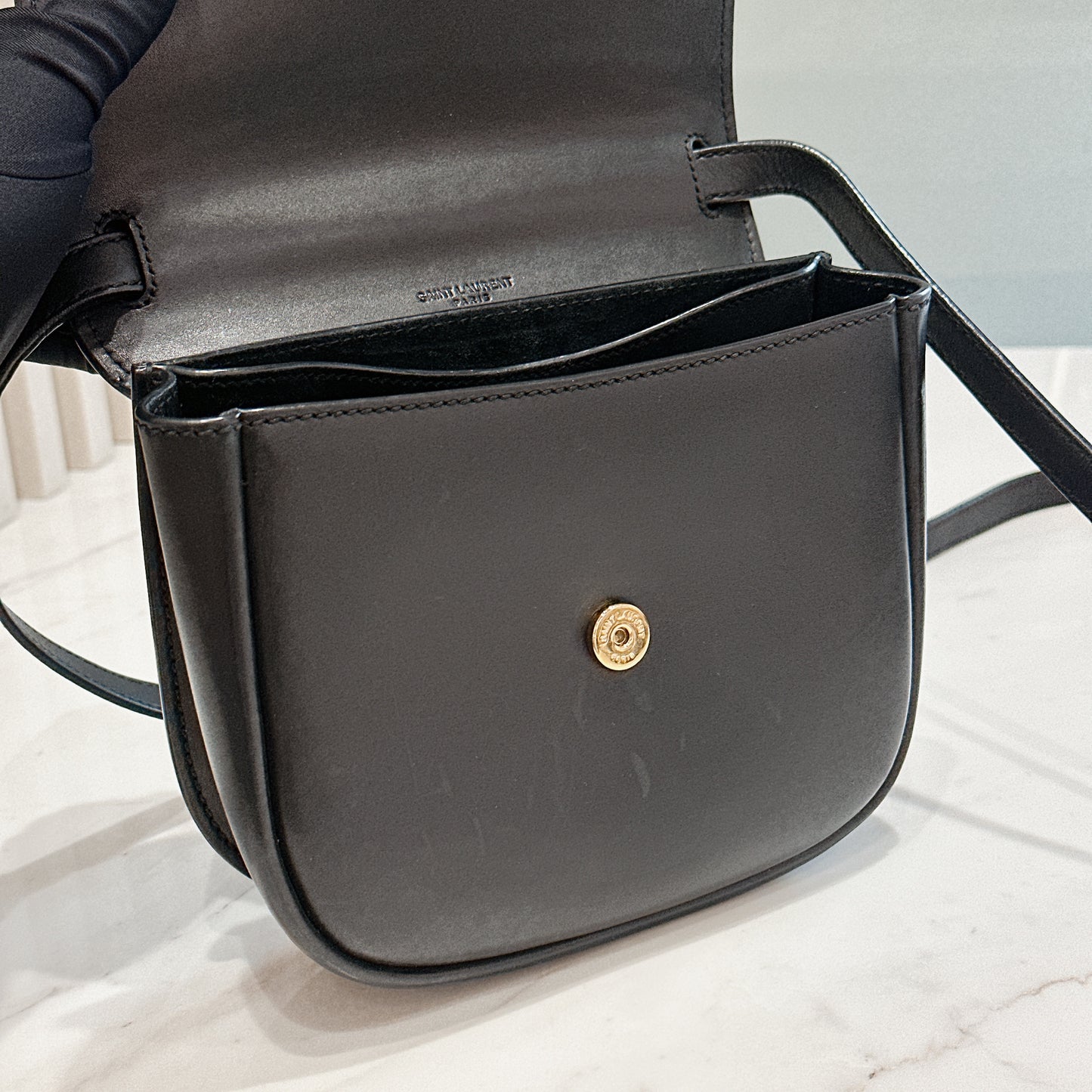 YSL Kaia Small in Black Calfskin