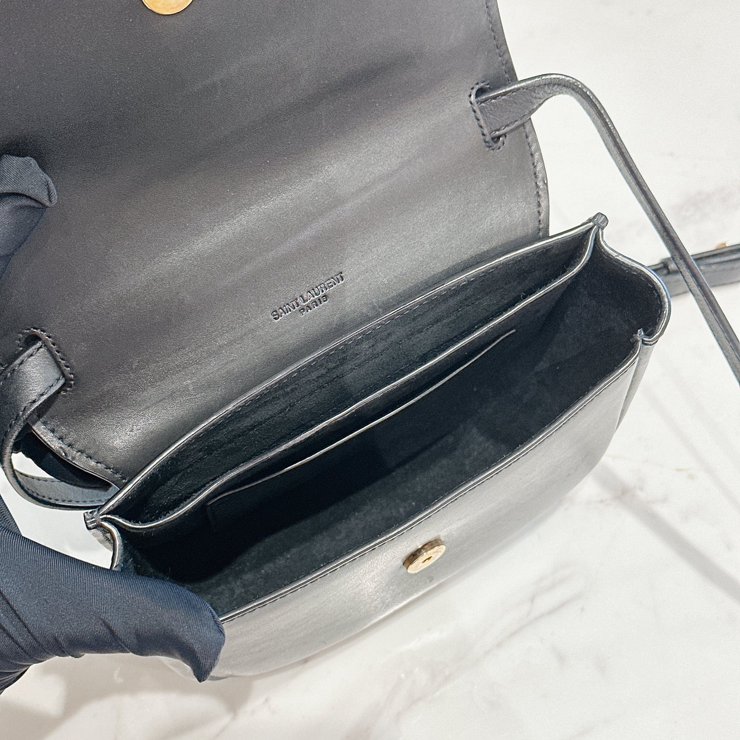 YSL Kaia Small in Black Calfskin