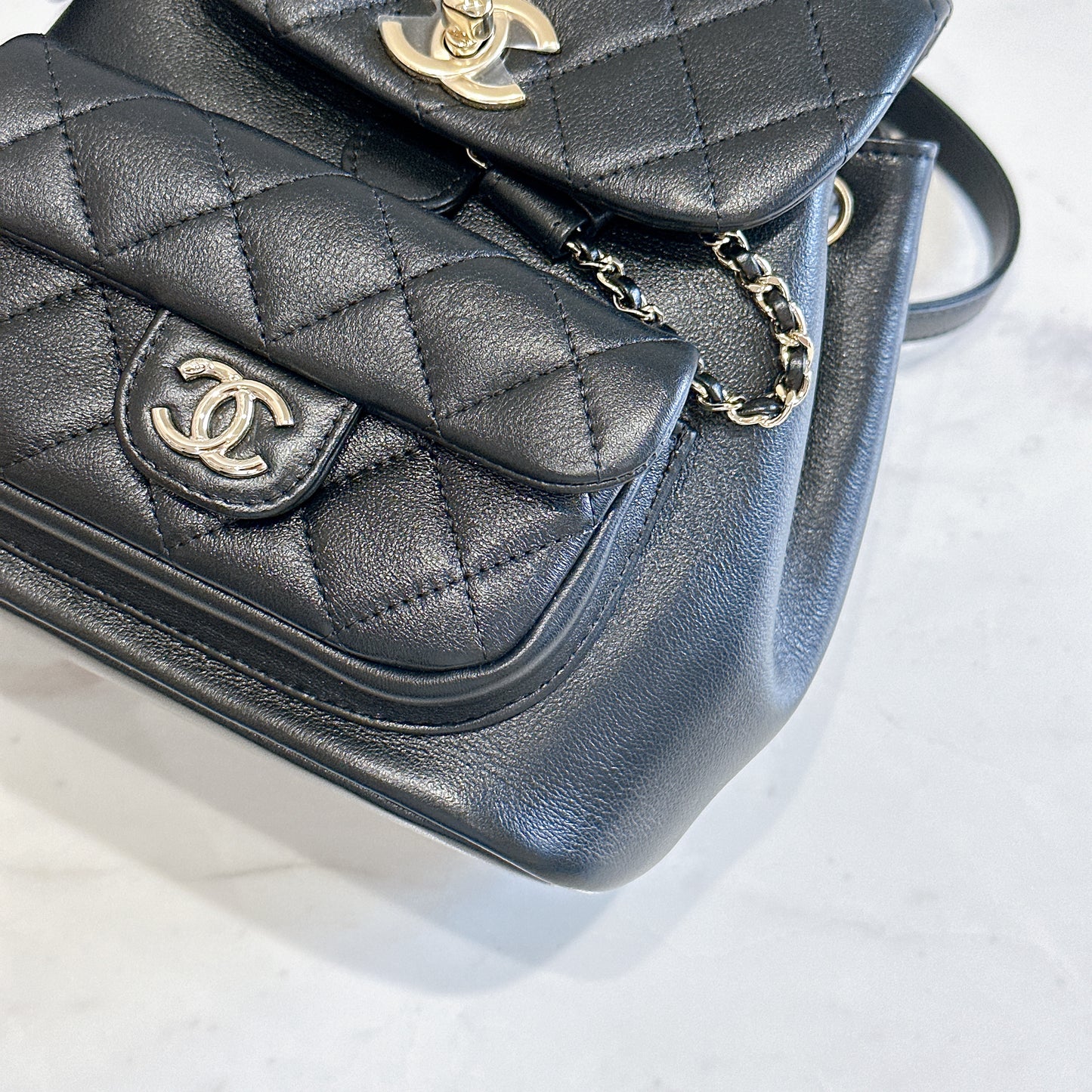 Chanel Duma Backpack in Black LGHW