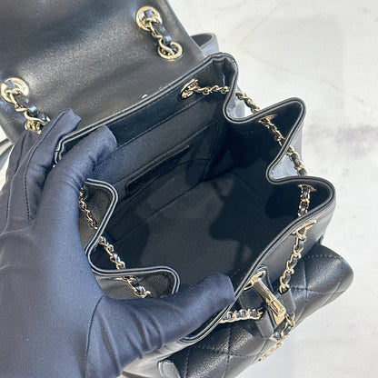 Chanel Duma Backpack in Black LGHW