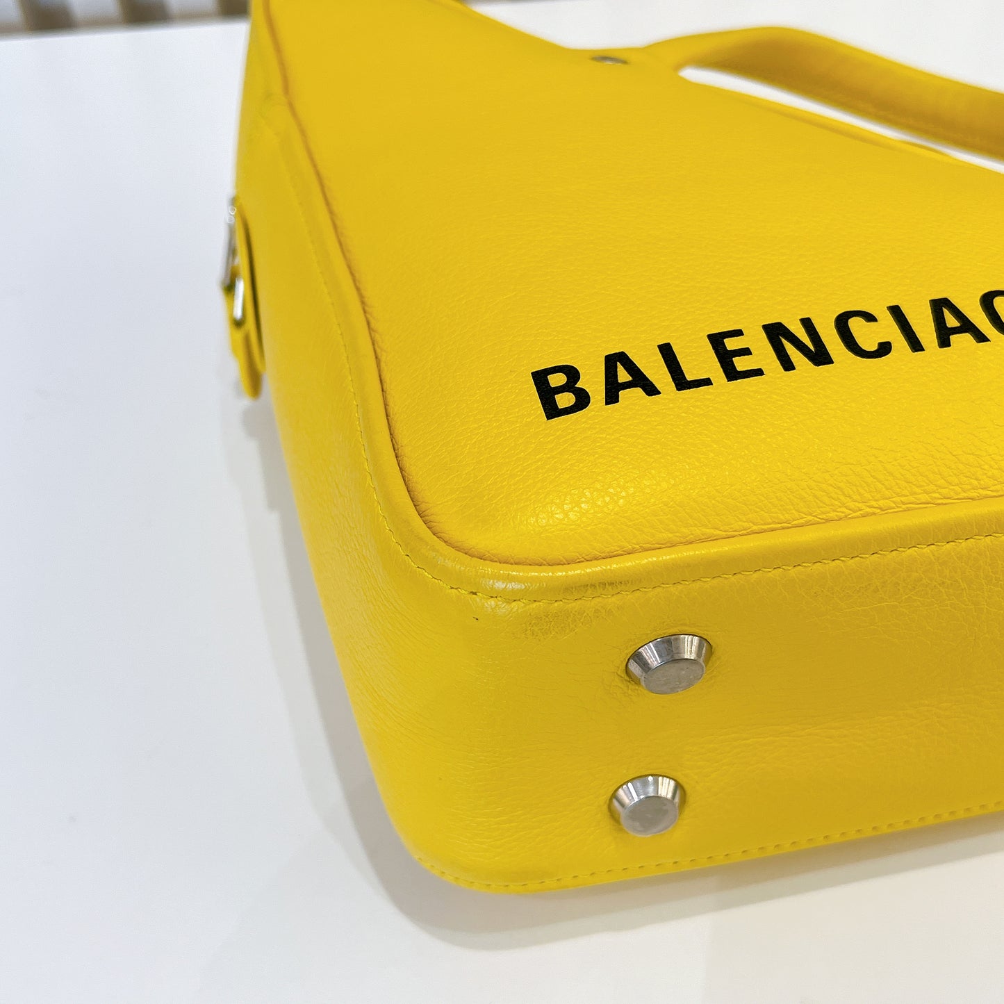 Balenciaga Small Triangle Duffle Bag In Yellow