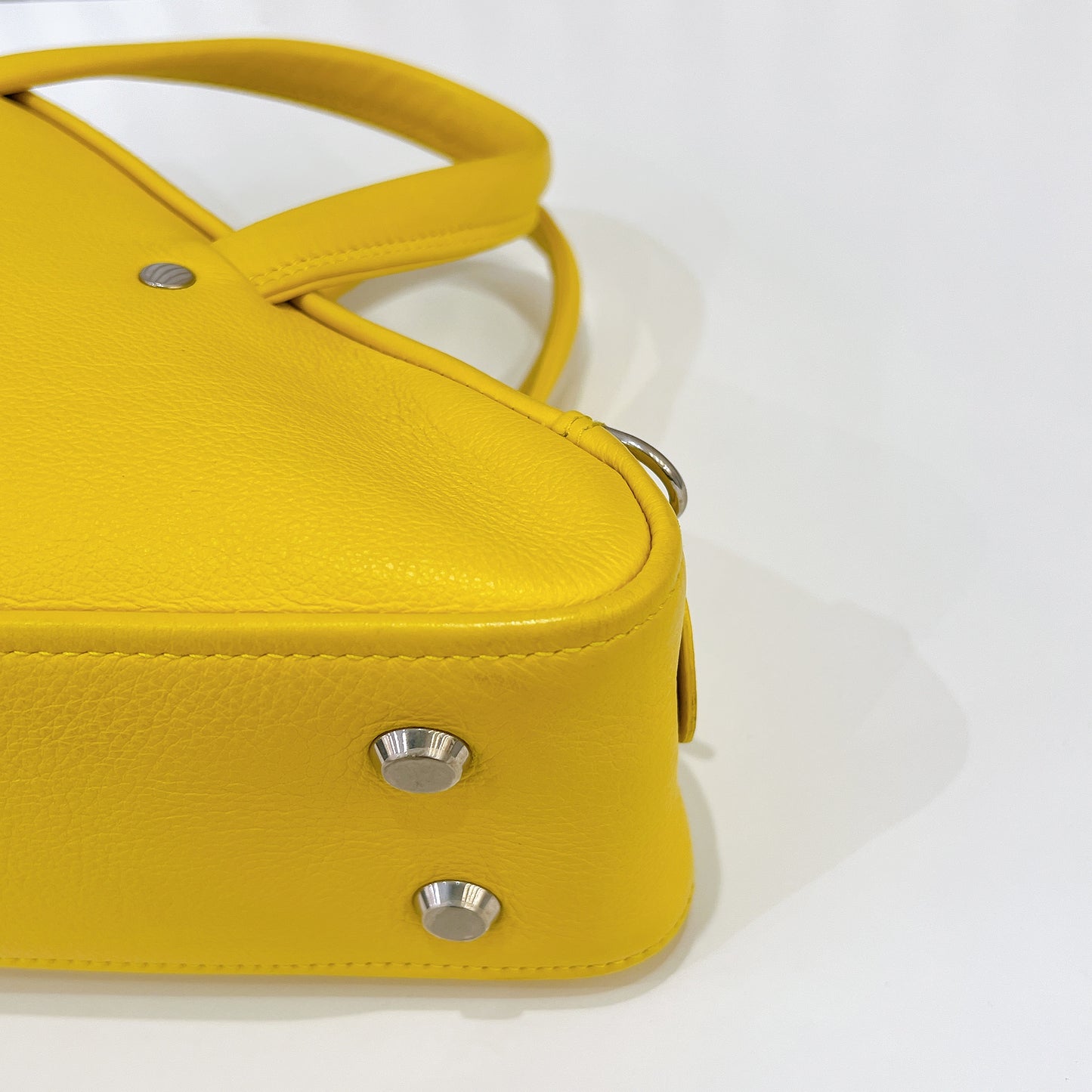 Balenciaga Small Triangle Duffle Bag In Yellow