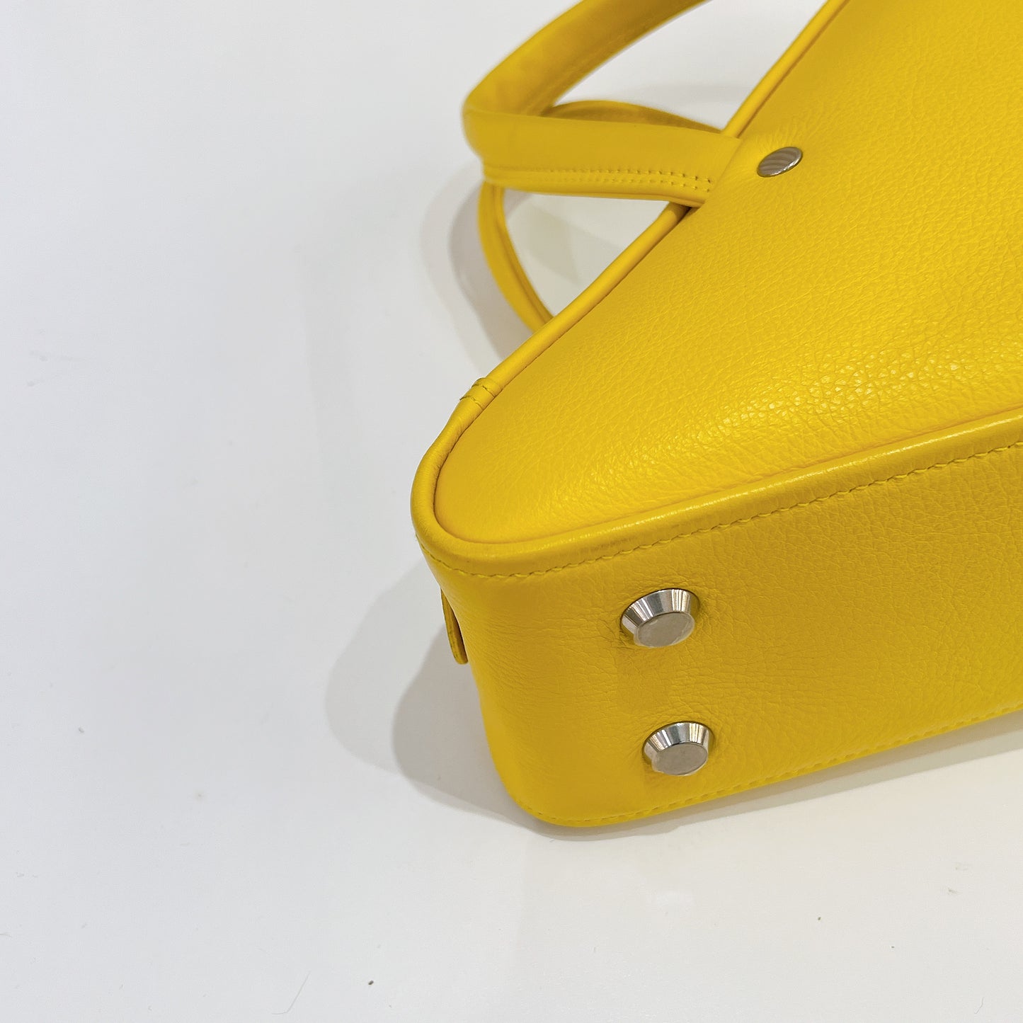 Balenciaga Small Triangle Duffle Bag In Yellow