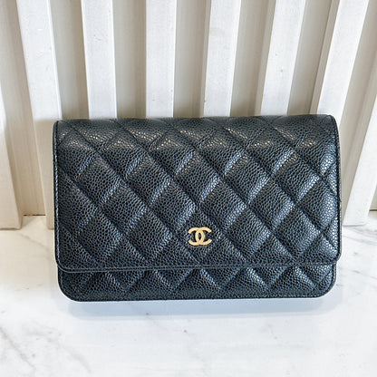 Chanel Wallet On Chain in Black GHW