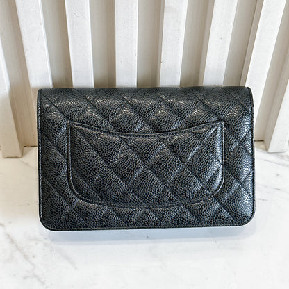 Chanel Wallet On Chain in Black GHW
