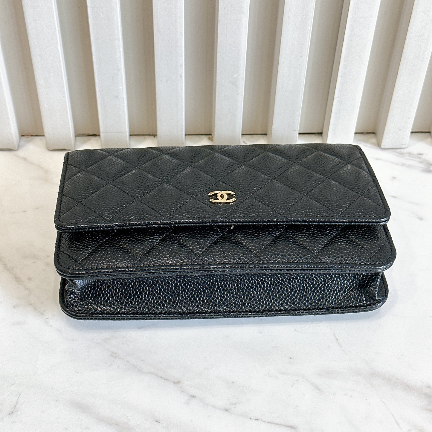 Chanel Wallet On Chain in Black GHW