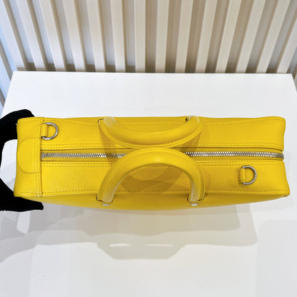 Balenciaga Small Triangle Duffle Bag In Yellow