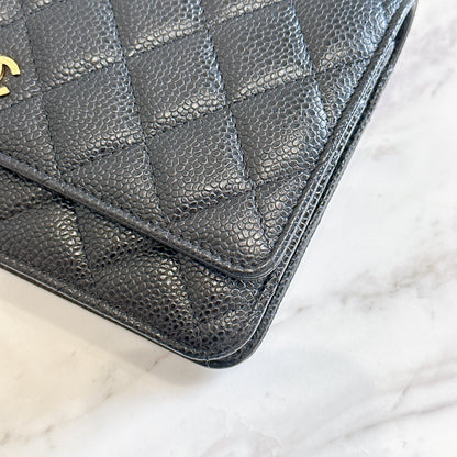 Chanel Wallet On Chain in Black GHW
