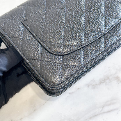 Chanel Wallet On Chain in Black GHW