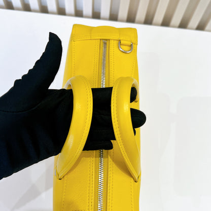 Balenciaga Small Triangle Duffle Bag In Yellow