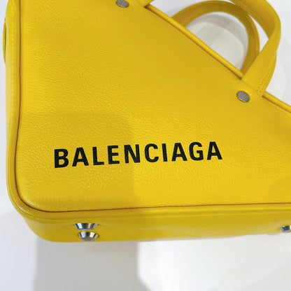 Balenciaga Small Triangle Duffle Bag In Yellow