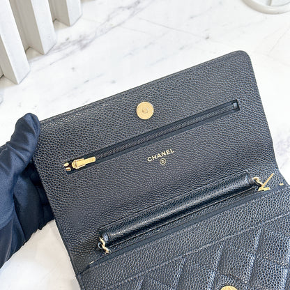 Chanel Wallet On Chain in Black GHW
