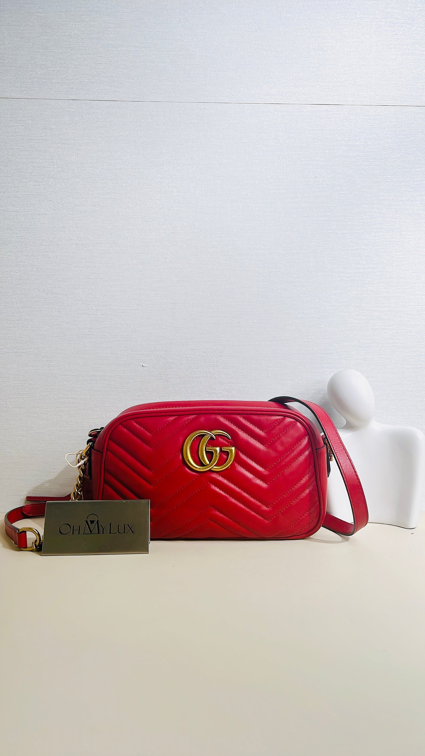 Gucci Marmont Camera Bag in Red Small