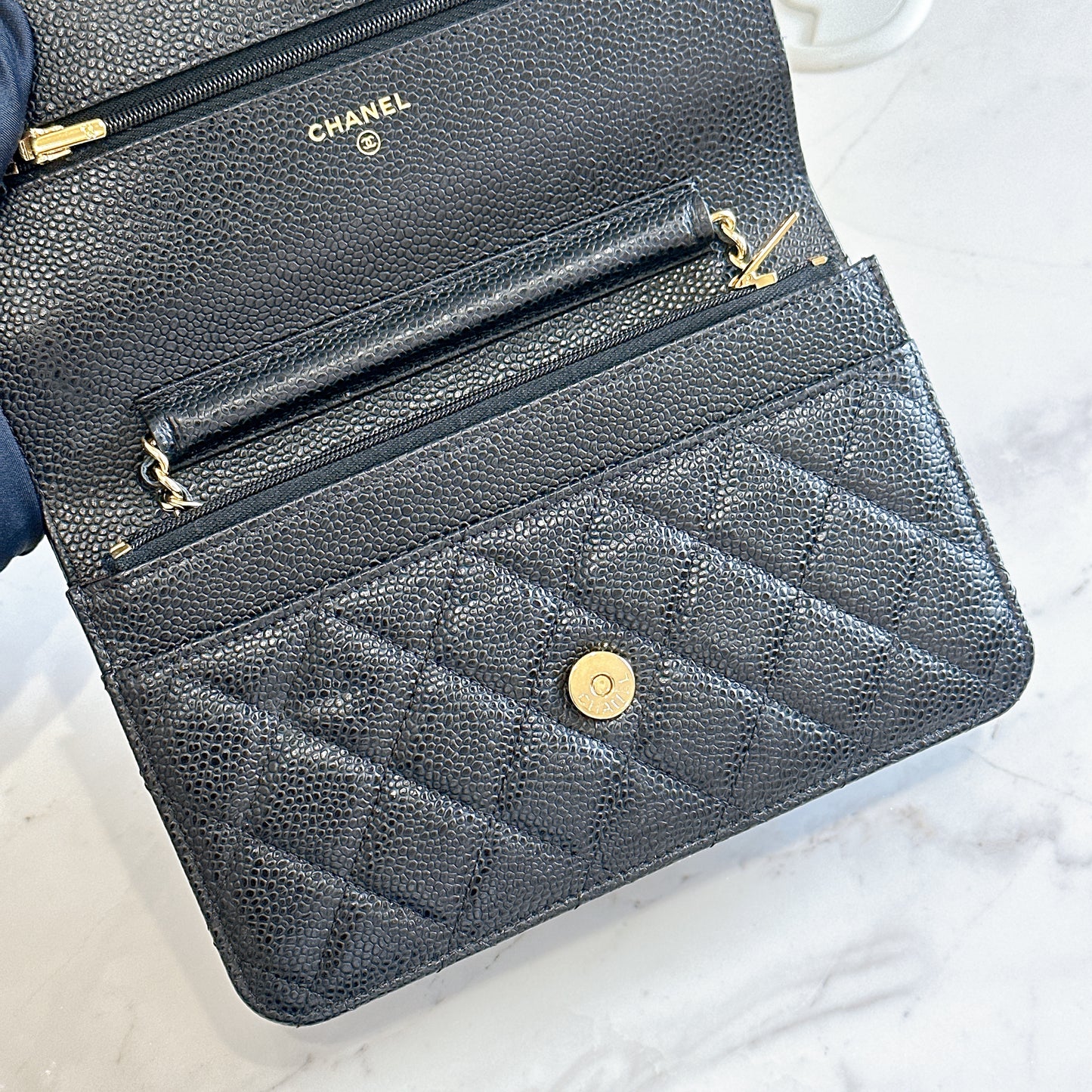 Chanel Wallet On Chain in Black GHW