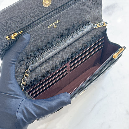 Chanel Wallet On Chain in Black GHW