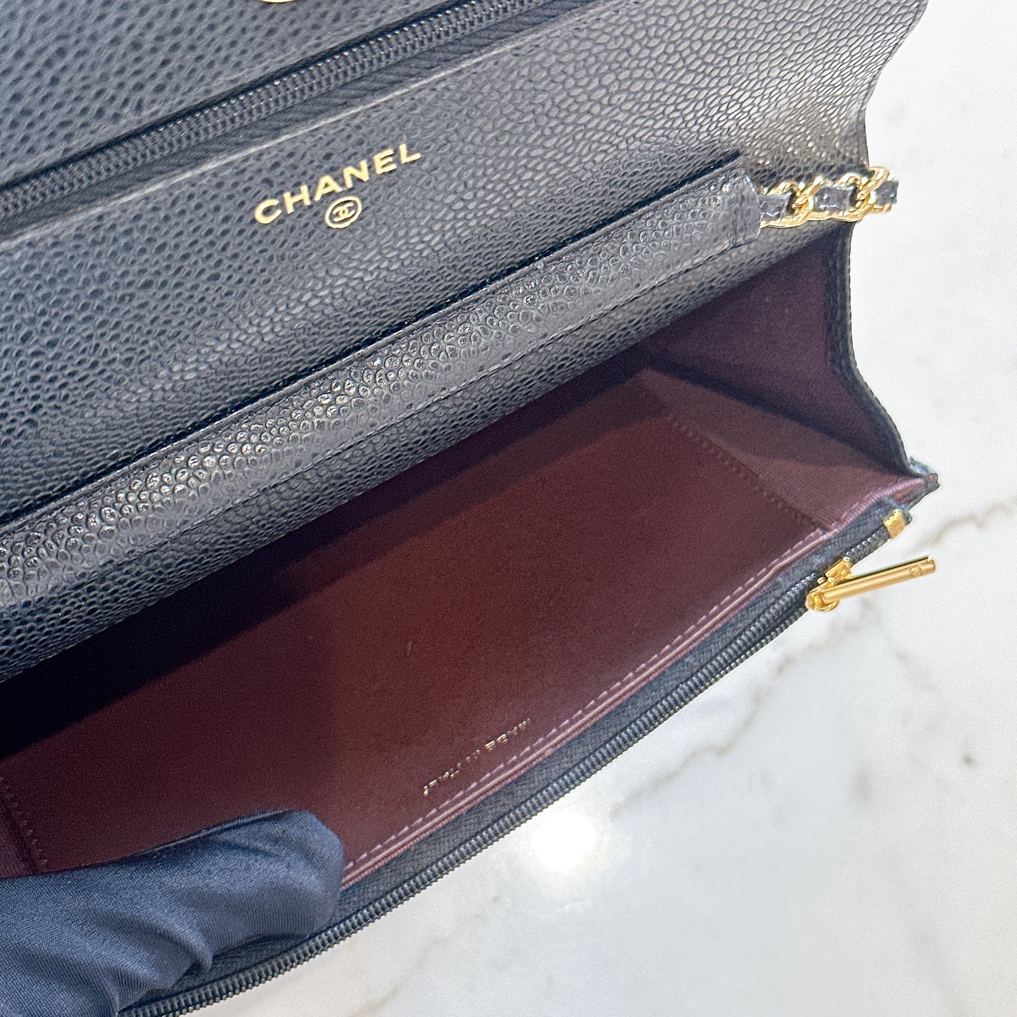 Chanel Wallet On Chain in Black GHW