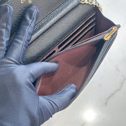 Chanel Wallet On Chain in Black GHW