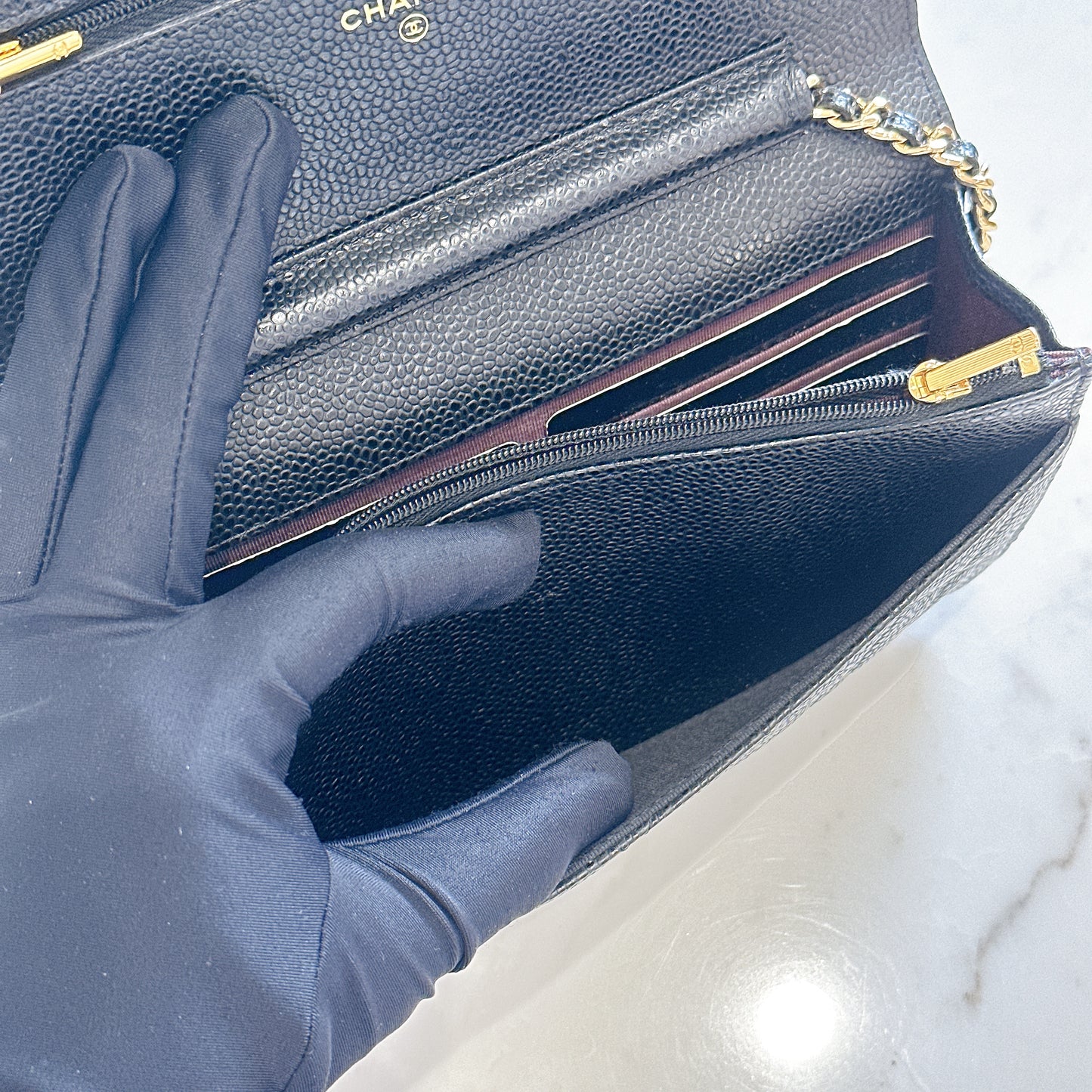Chanel Wallet On Chain in Black GHW
