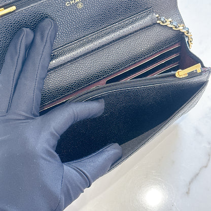 Chanel Wallet On Chain in Black GHW