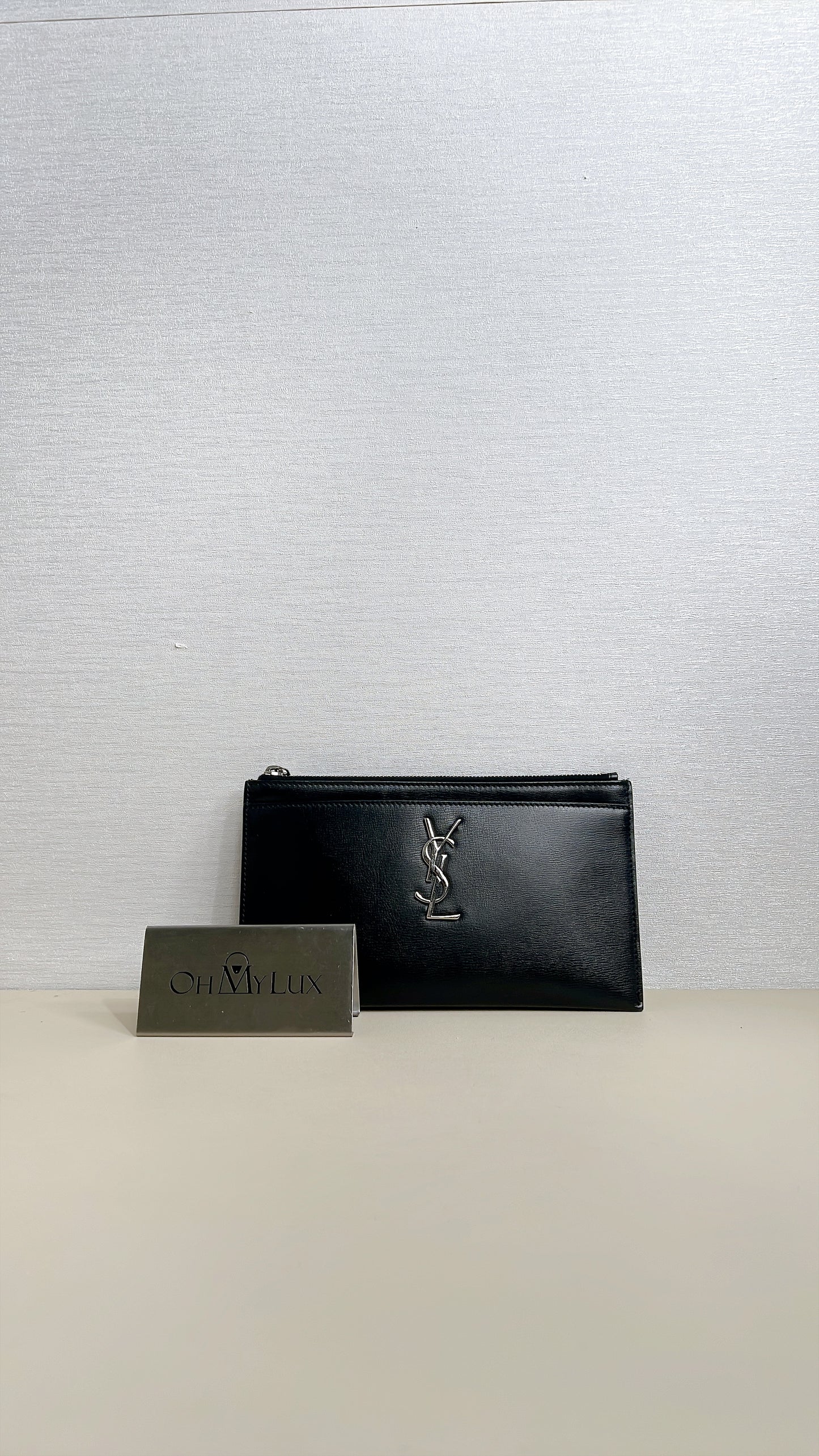 YSL Monogram Bill Pouch in Smooth Calfskin