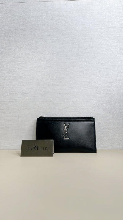 YSL Monogram Bill Pouch in Smooth Calfskin