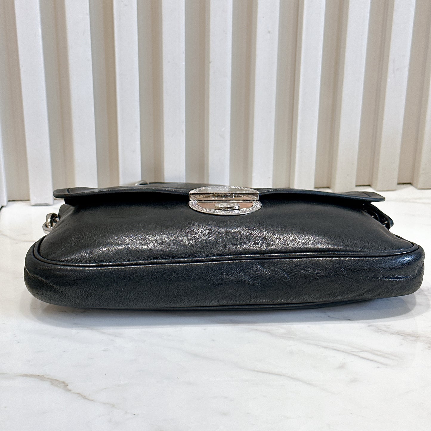 Prada Tassel Baguette in Black Nappa Leather