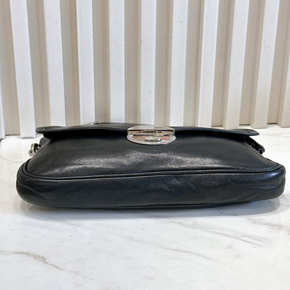 Prada Tassel Baguette in Black Nappa Leather