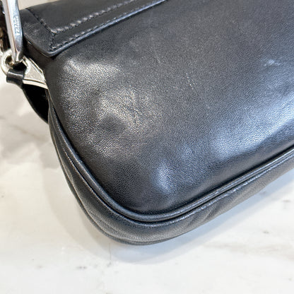Prada Tassel Baguette in Black Nappa Leather