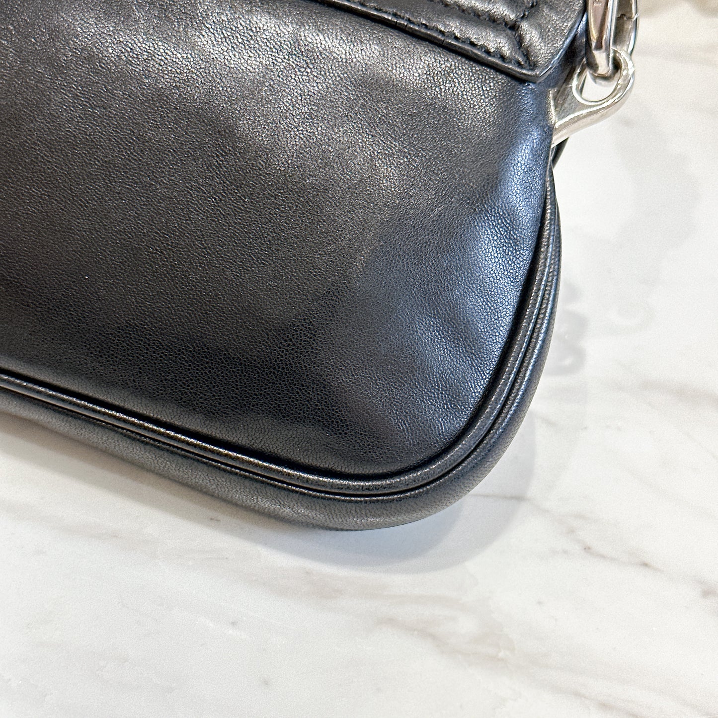 Prada Tassel Baguette in Black Nappa Leather