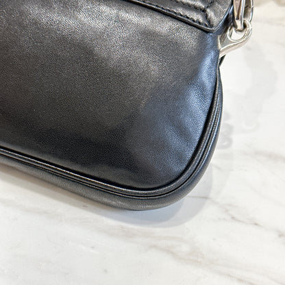 Prada Tassel Baguette in Black Nappa Leather