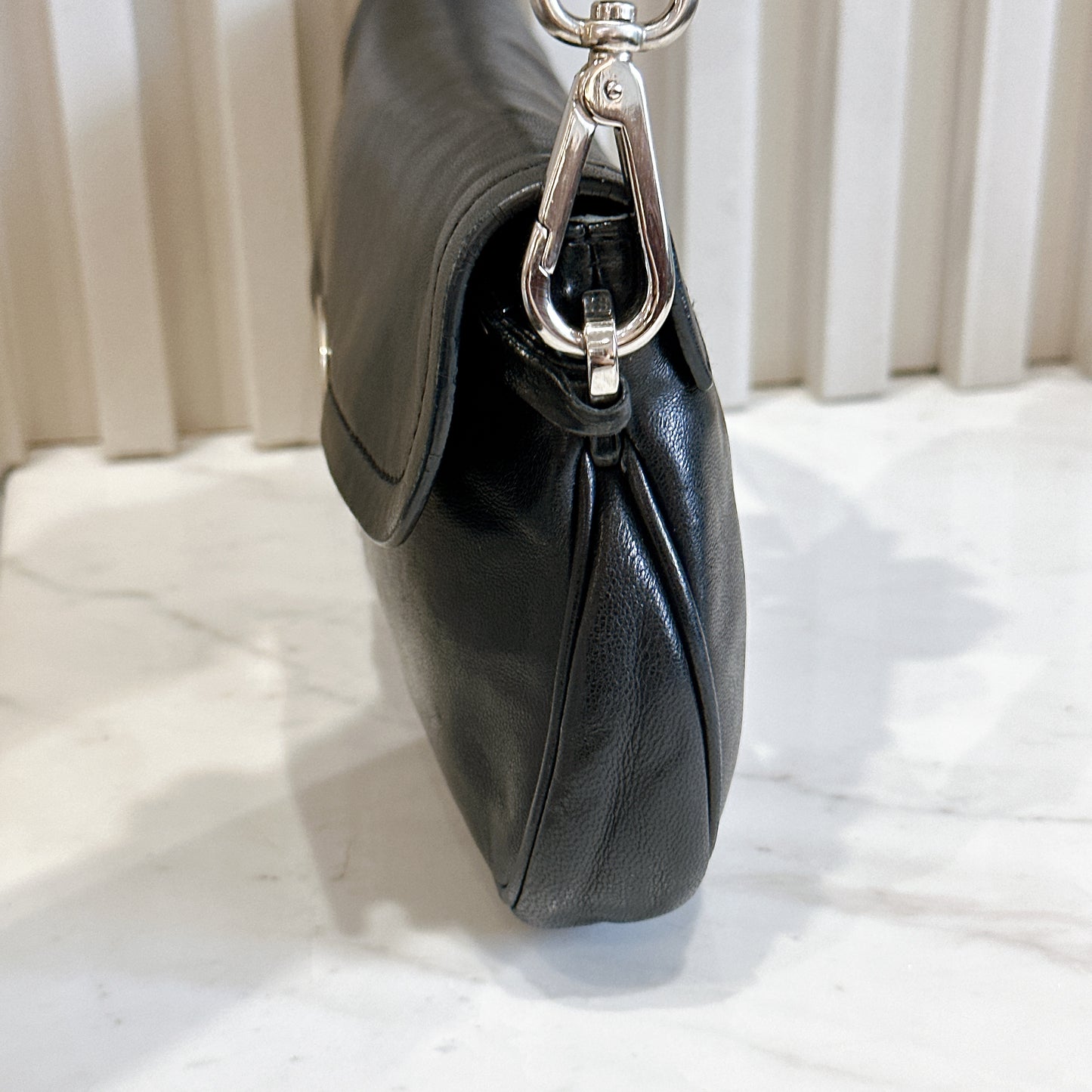 Prada Tassel Baguette in Black Nappa Leather