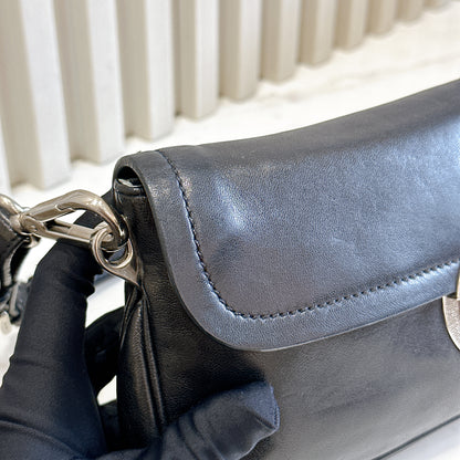 Prada Tassel Baguette in Black Nappa Leather
