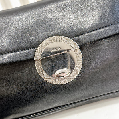 Prada Tassel Baguette in Black Nappa Leather