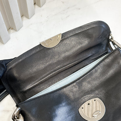 Prada Tassel Baguette in Black Nappa Leather