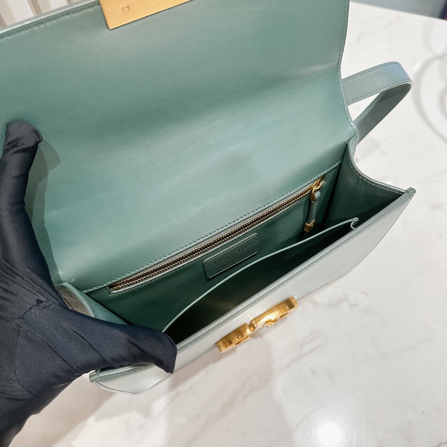 Dior Montaigne 30 Calfskin in Green