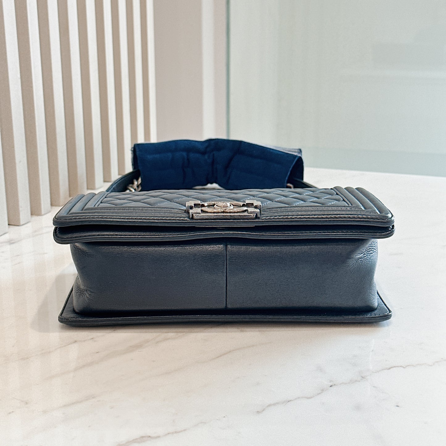 Chanel Boy Old Medium in Blue