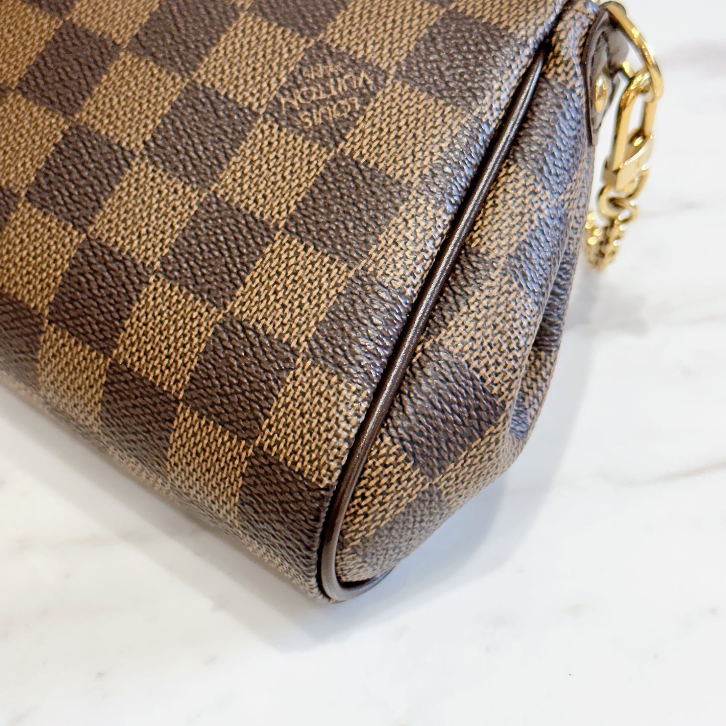 LV Damier Ebene Eva Clutch