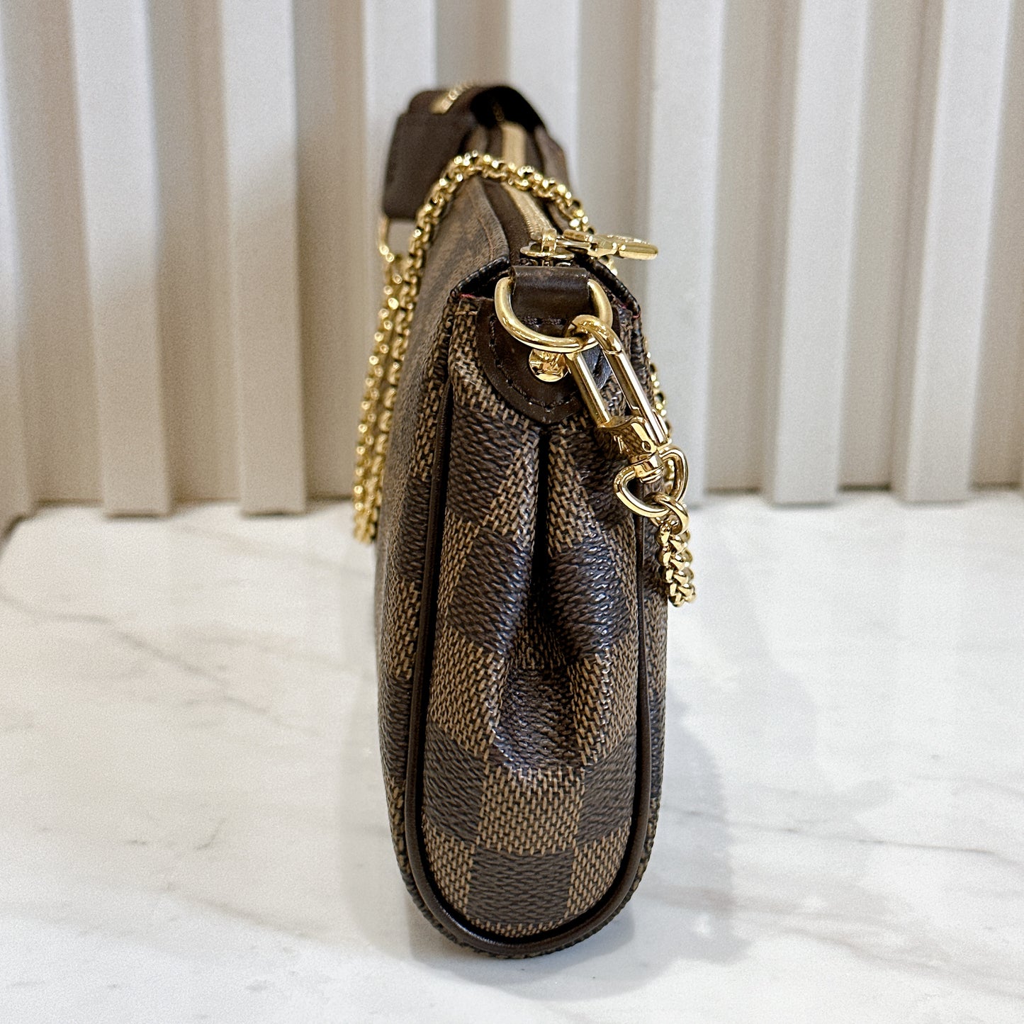LV Damier Ebene Eva Clutch