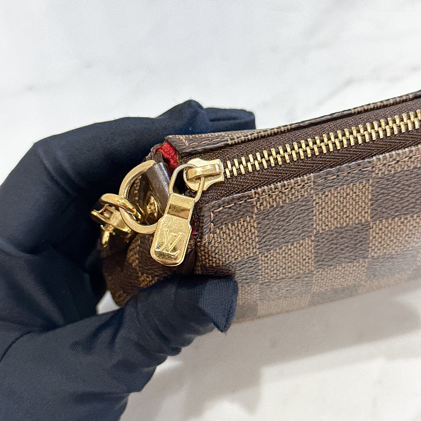 LV Damier Ebene Eva Clutch